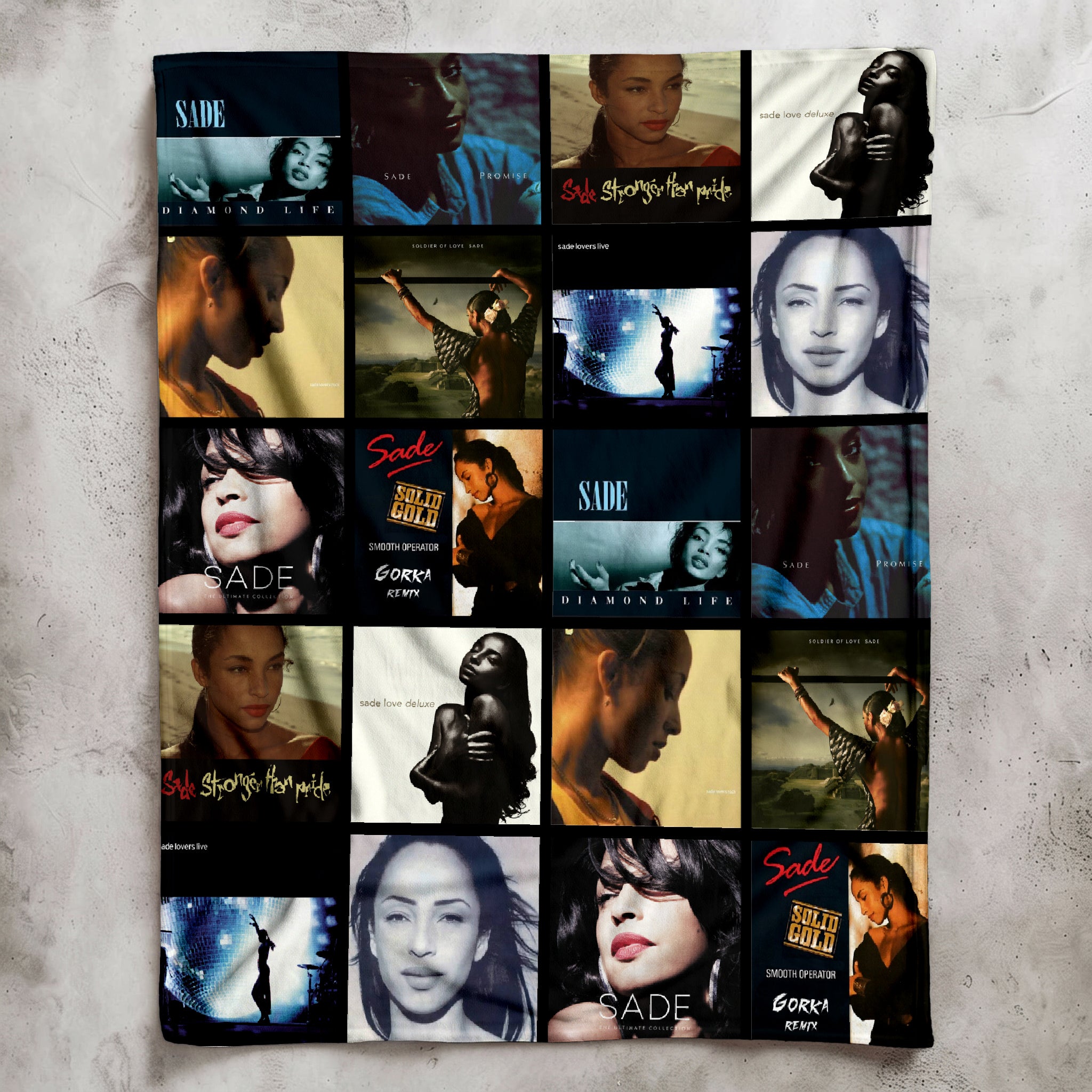 Sade Merch Music Albums Collage Sherpa Blanket Gift For R And B Lovers