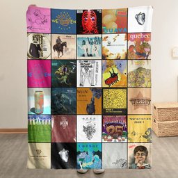 Ween Merch Albums Collage Sherpa Blanket  Experimental Rock Fans Gift Ideas