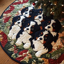 Alpine Haven Quilted Christmas Tree Skirt Perfect Holiday Gift for Home Decor Lovers