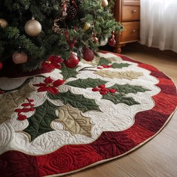 Christmas Eve Sparkle Christmas Quilted Tree Skirt Trending Christmas Tree Skirt Merch 2025
