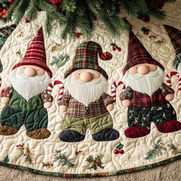 Candy Cane Companions Quilted Christmas Tree Skirt Exclusive Christmas Tree Skirt Merch Collection