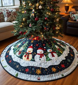 Chimney Charm Quilted Christmas Tree Skirt Perfect Tree Skirt Gift for Mom or Grandma
