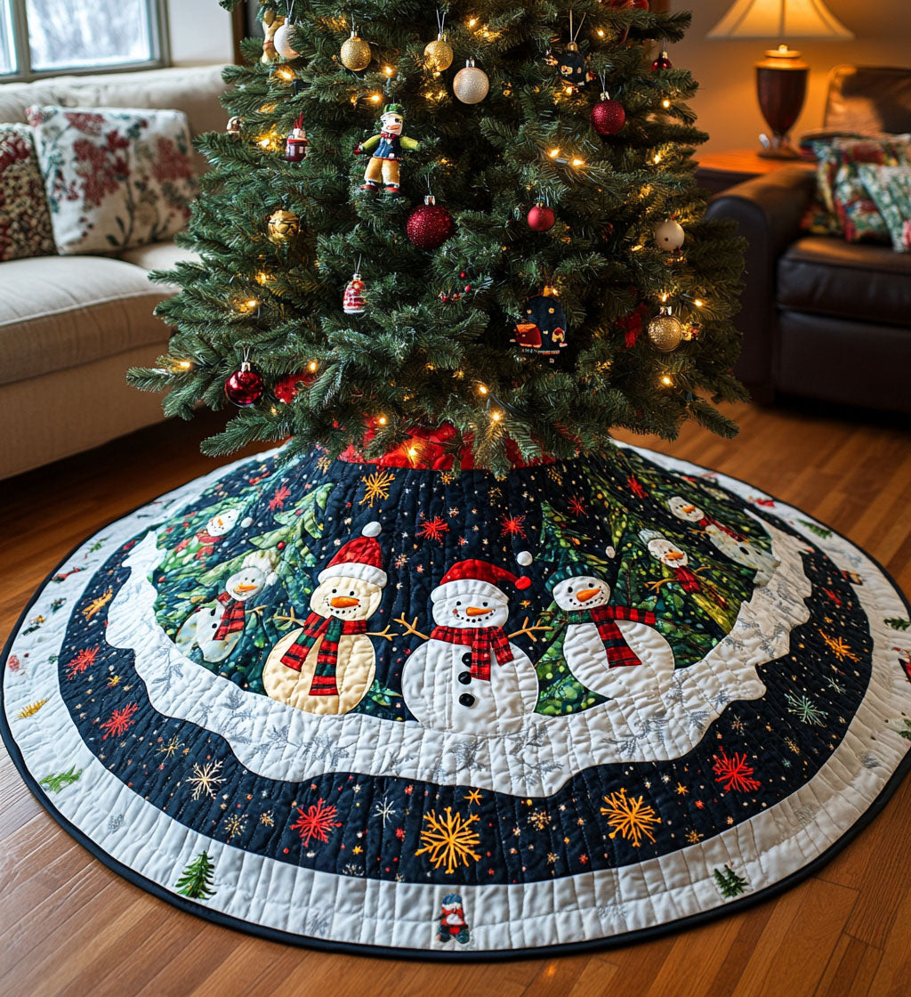 Chimney Charm Quilted Christmas Tree Skirt Perfect Tree Skirt Gift for Mom or Grandma
