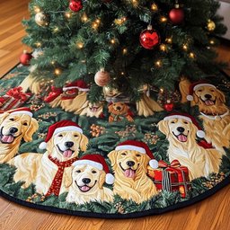 Bright Tail Christmas Quilted Tree Skirt Meaningful Christmas Gift to Warm the Heart