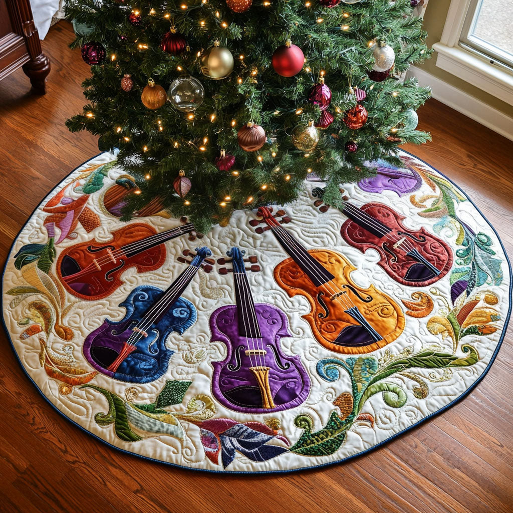 Concert In Quilts Quilted Christmas Tree Skirt Christmas Tree Skirt Gift That Brings Joy