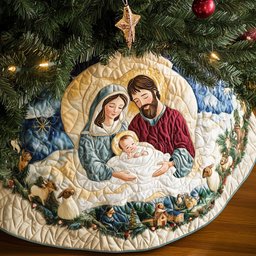 First Noel Quilted Christmas Tree Skirt Heartwarming Christmas Tree Skirt Gift for Loved Ones
