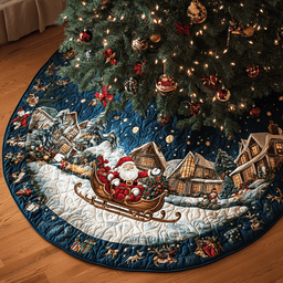 Cozy Noel Christmas Quilted Tree Skirt Exclusive Holiday Tree Skirt Gift for Families