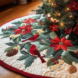 Frostbound Festival Christmas Quilted Tree Skirt Exclusive Christmas Tree Skirt Merch Collection