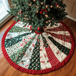 Holiday Cheer Christmas Quilted Tree Skirt Holiday Merch That Completes Your Christmas Setup