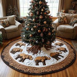 Trunk And Tinsel Quilted Christmas Tree Skirt Christmas Tree Skirt Gift That Brings Joy