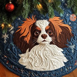 Papillon Meadow Breeze Quilted Christmas Tree Skirt Holiday Merch That Completes Your Christmas Setup