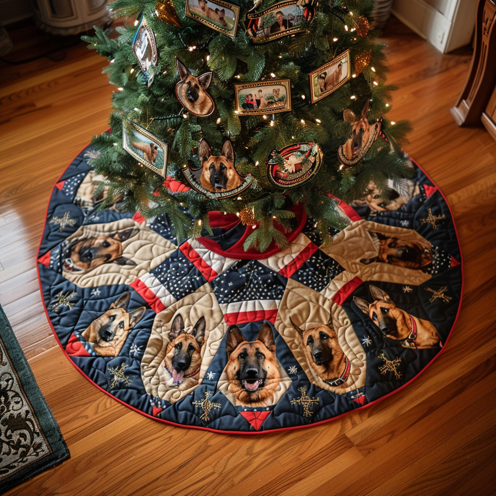 Shepherd Silent Night Quilted Christmas Tree Skirt Exclusive Holiday Tree Skirt Gift for Families