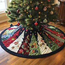 Winter Tree Magic Quilted Christmas Tree Skirt Christmas Tree Skirt Gift That Brings Joy