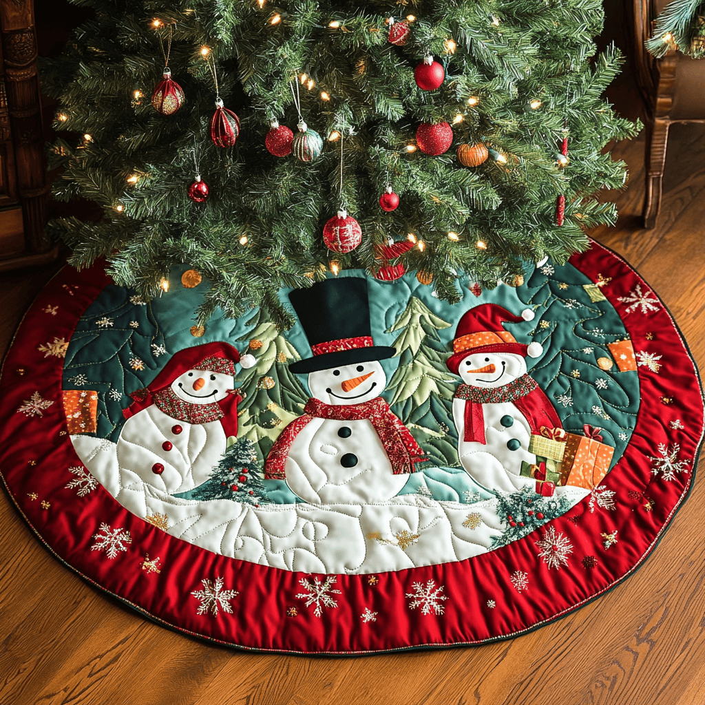 Tinsel And Twinkle Christmas Tree Skirt Warm and Soft Christmas Tree Skirt for Winter
