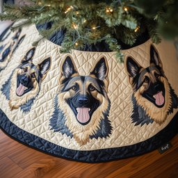 Shepherd Gathering Quilted Christmas Tree Skirt Charming Tree Skirt for Family Gatherings