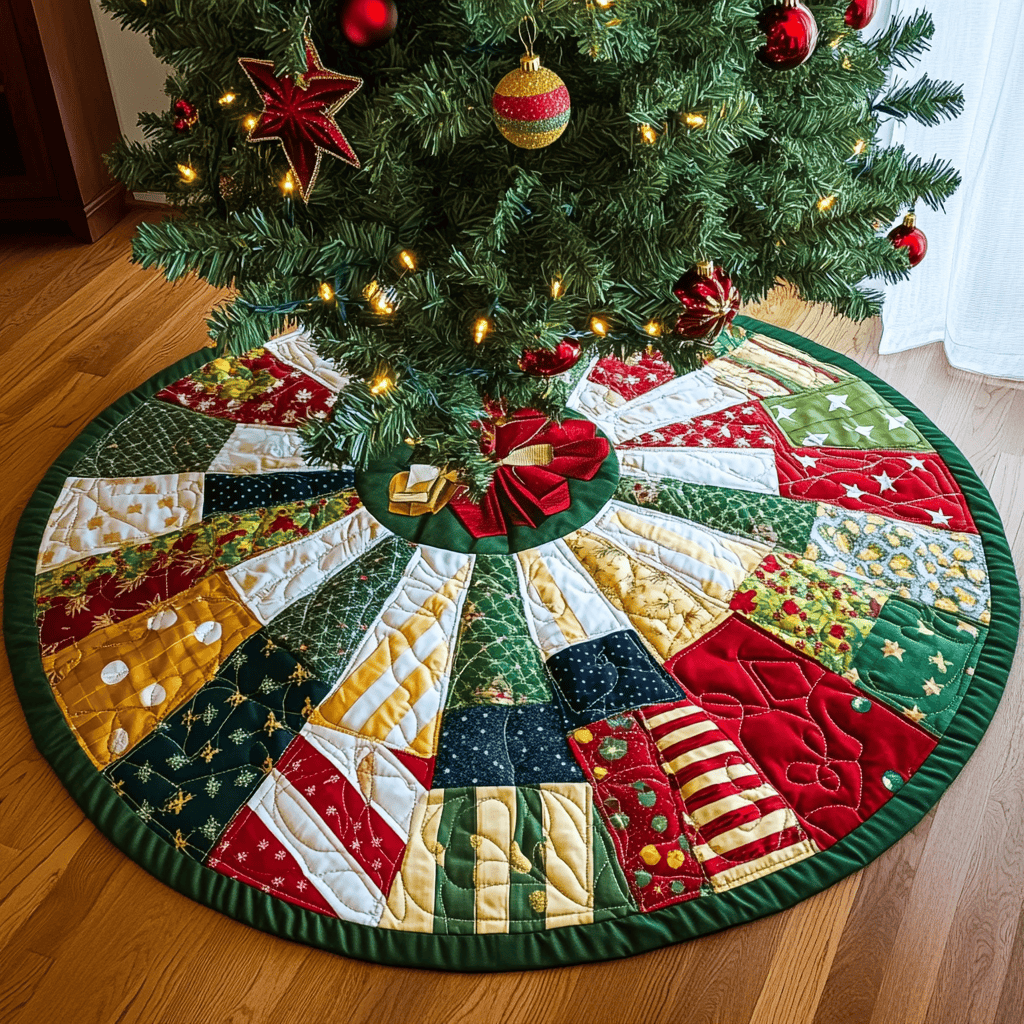 Mistletoe Magic Quilted Christmas Tree Skirt Magical Christmas Tree Skirt to Impress Guests