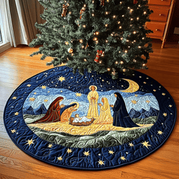 Nativity Quilted Christmas Tree Skirt Thoughtful Christmas Tree Skirt Gift Idea