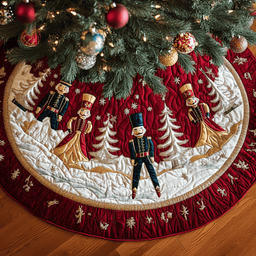 Nutcracker Dreams Quilted Christmas Tree Skirt Holiday Merch That Completes Your Christmas Setup