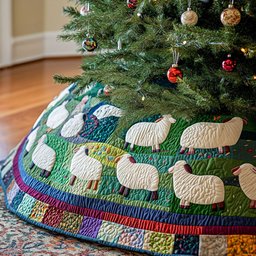 Meadow Mornings Quilted Christmas Tree Skirt Exclusive Christmas Tree Skirt Merch Collection