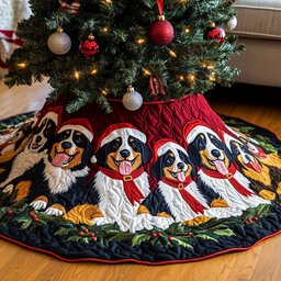 Bernese Mountain Quilted Tree Skirt Father�s Day Merch Gift
