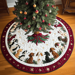 Christmas Beagle Quilted Tree Skirt Lovely Mother�s Day Gift Merch