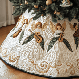 Christmas Angel Quilted Tree Skirt Graduation Merch Gift