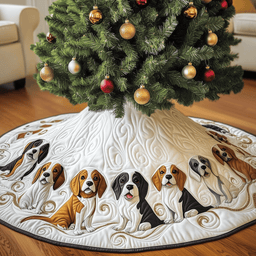 Christmas Beagle Quilted Tree Skirt Memorable Graduation Gift Merch