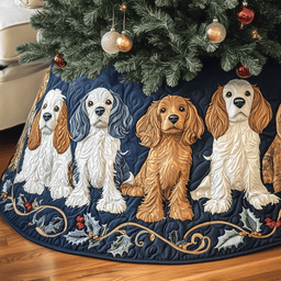 Christmas Cocker Spaniel Quilted Tree Skirt Thoughtful Holiday Gift Merch