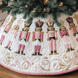 Christmas Nutcracker Quilted Tree Skirt Charming Holiday Home Merch