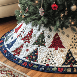 Christmas Tree Quilted Tree Skirt Adorable Easter Gift Merch