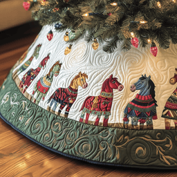 Farmhouse Horse Quilted Tree Skirt Perfect Tree Skirt Decoration Merch