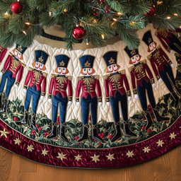 Nutcracker Guard Quilted Tree Skirt Perfect Tree Skirt Decoration Merch