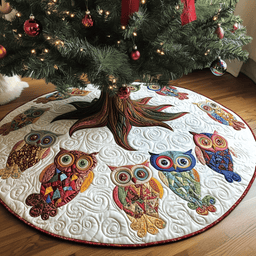 Owls Quilted Tree Skirt Must-Have Holiday Decor Merch