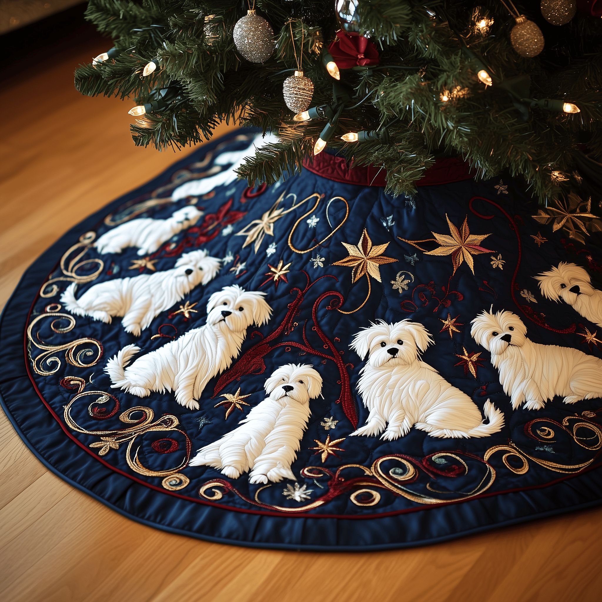 Westie Quilted Tree Skirt Meaningful Anniversary Gift Merch