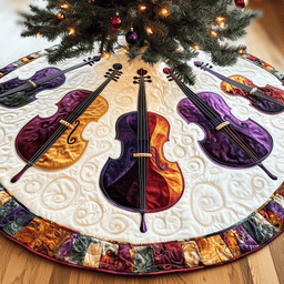Festive Cello Quilted Tree Skirt Beautiful Christmas Tree Skirt Merch