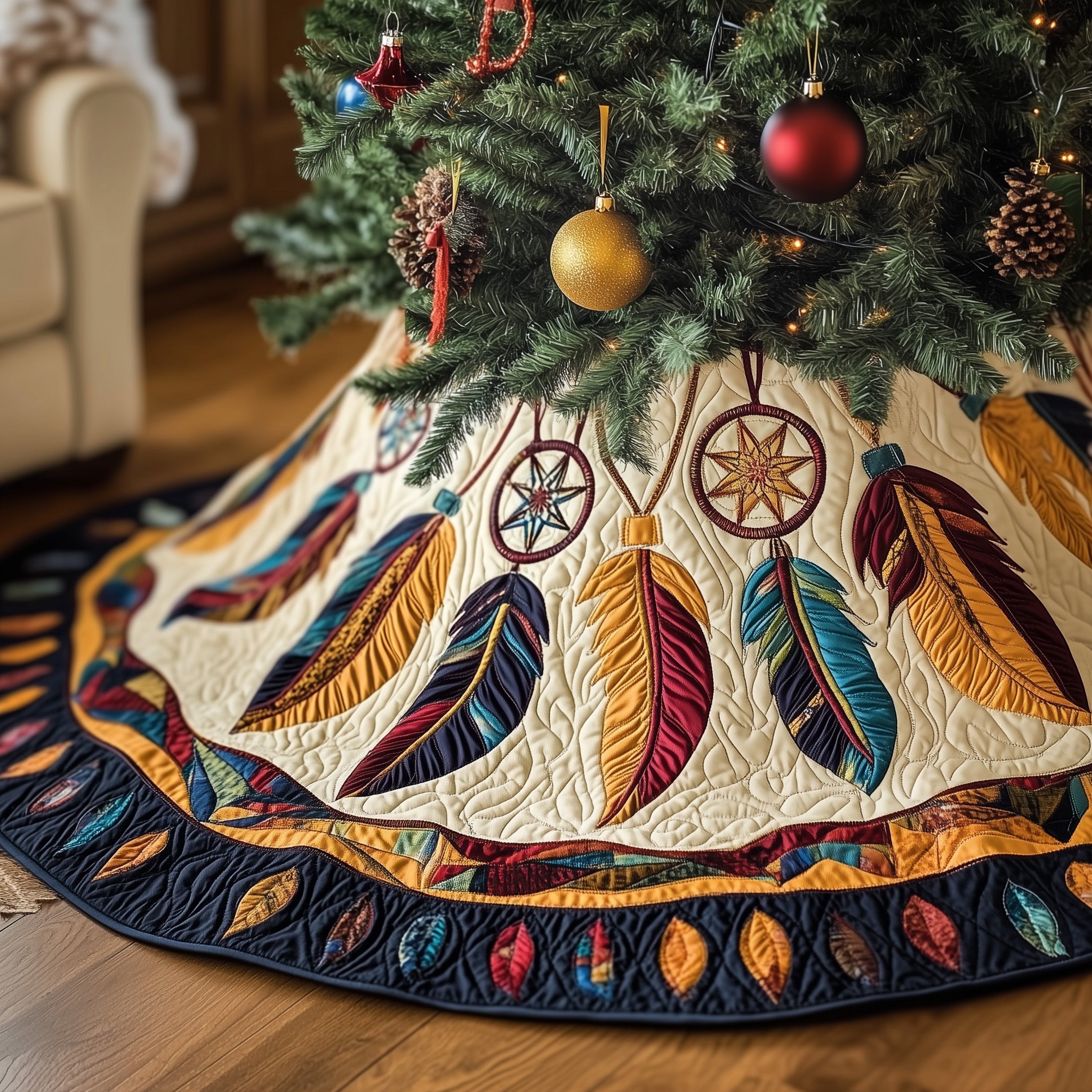 Tribal Soul Dreamcatcher Quilted Tree Skirt Thoughtful Valentine�s Day Gift Merch