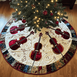 Festive Cello Quilted Tree Skirt Memorable Graduation Gift Merch
