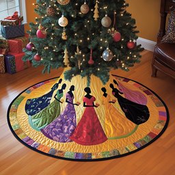 Golden Queens Quilted Tree Skirt Thoughtful Valentine�s Day Gift Merch