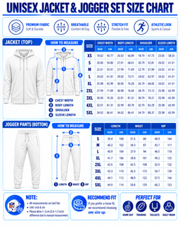 Philadelphia Eagles | Premium NFL Classic Heritage Zip Hoodie And Jogger Set TD size chart