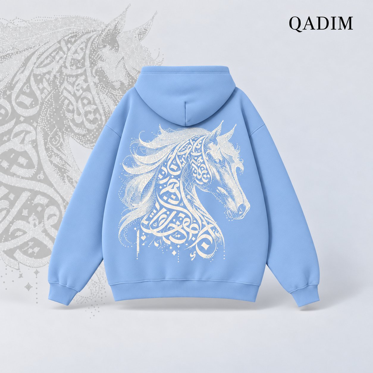 Jawad Hoodie — Baby Blue, back