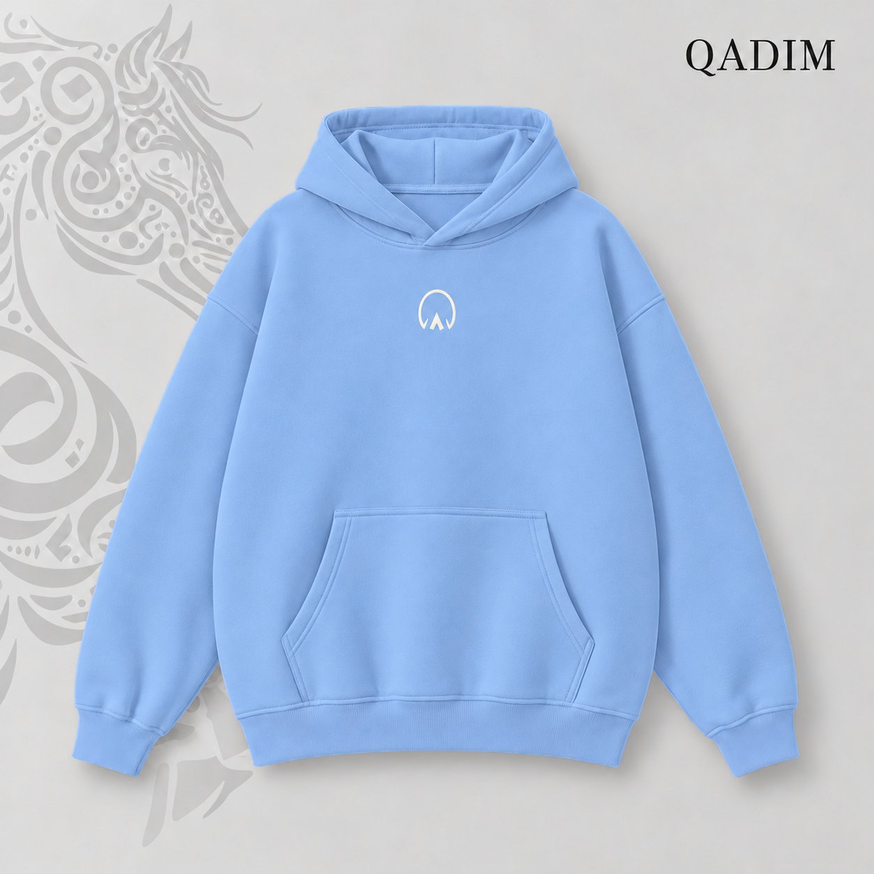 Jawad Hoodie — Baby Blue, front