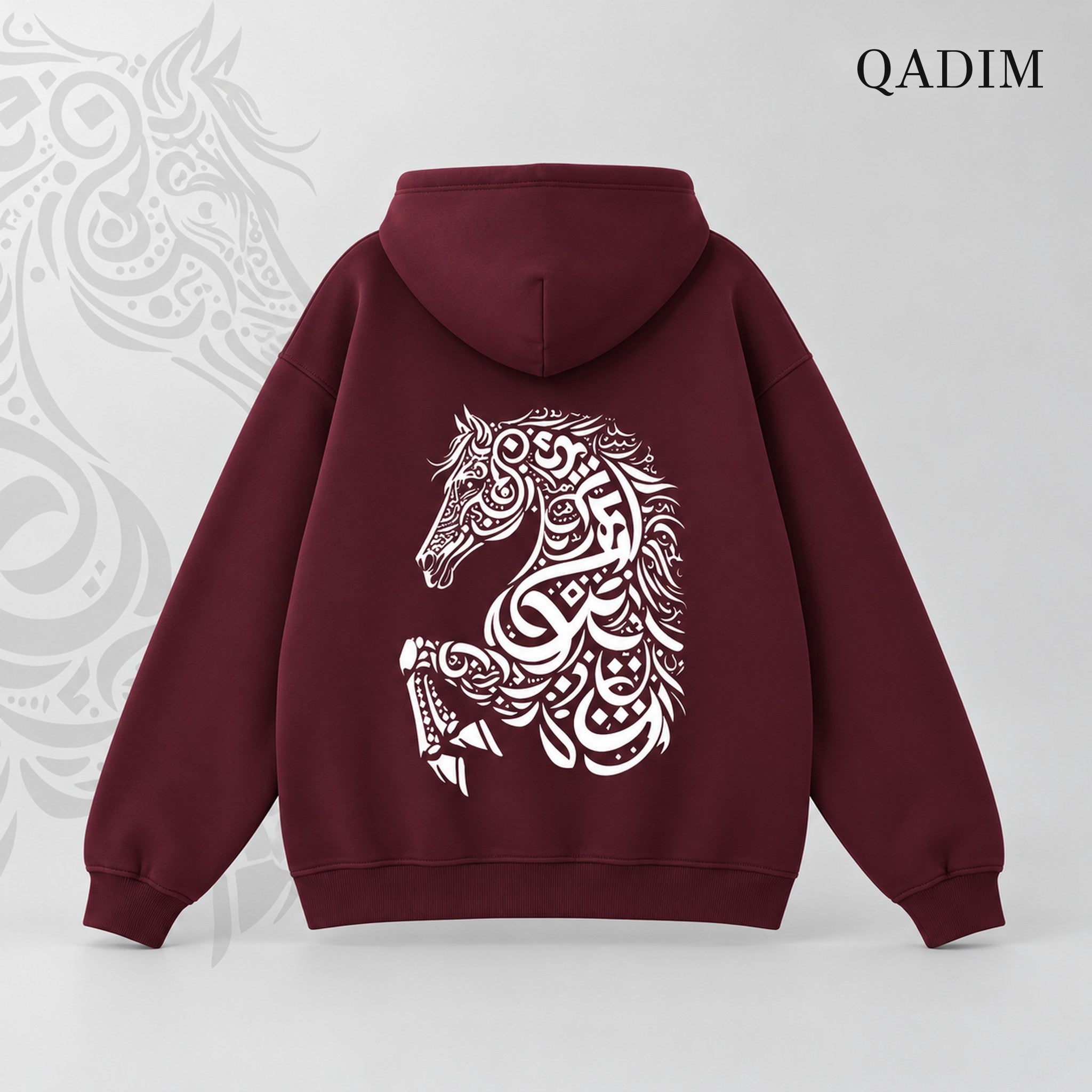 Asil Hoodie — Burgundy, back