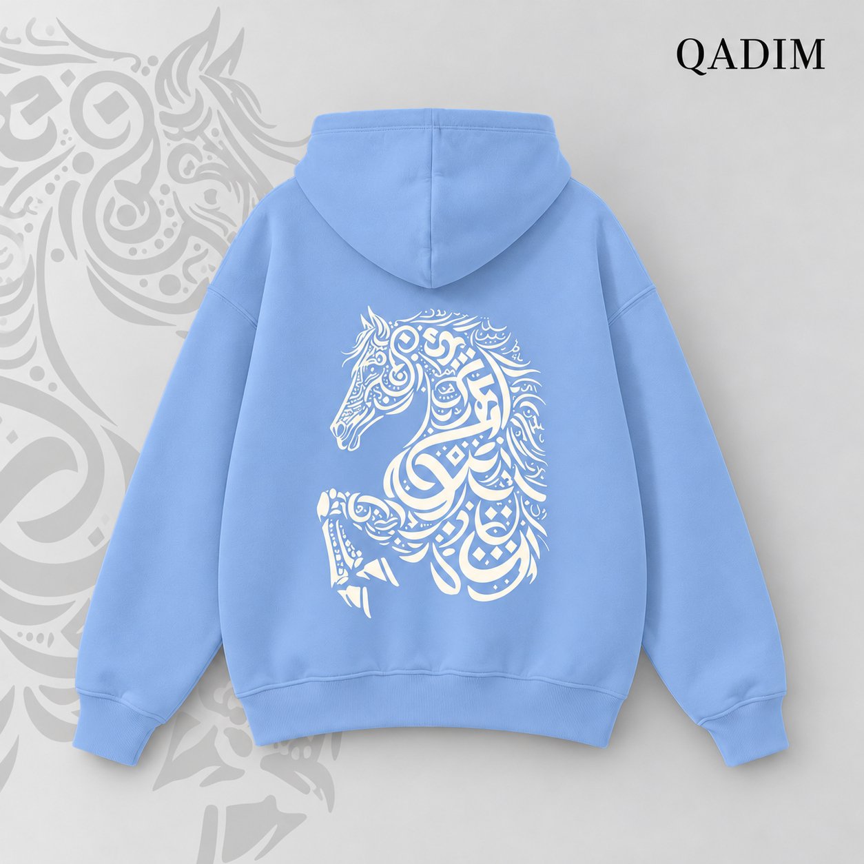 Asil Hoodie — Baby Blue, back