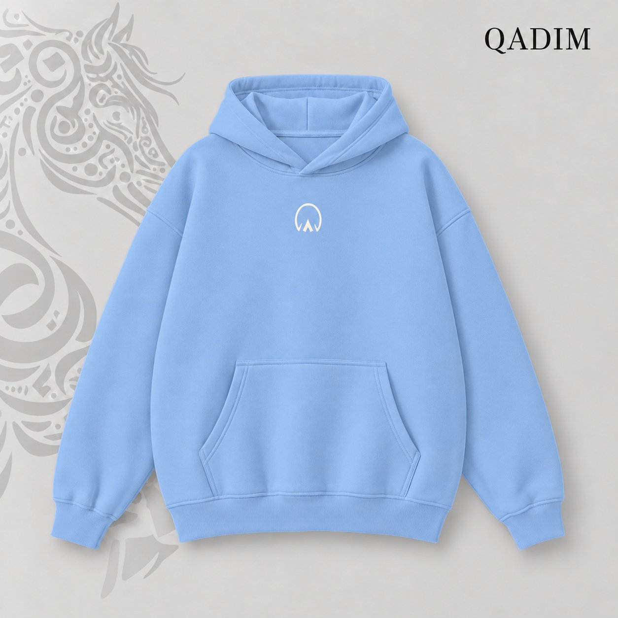 Asil Hoodie — Baby Blue, front