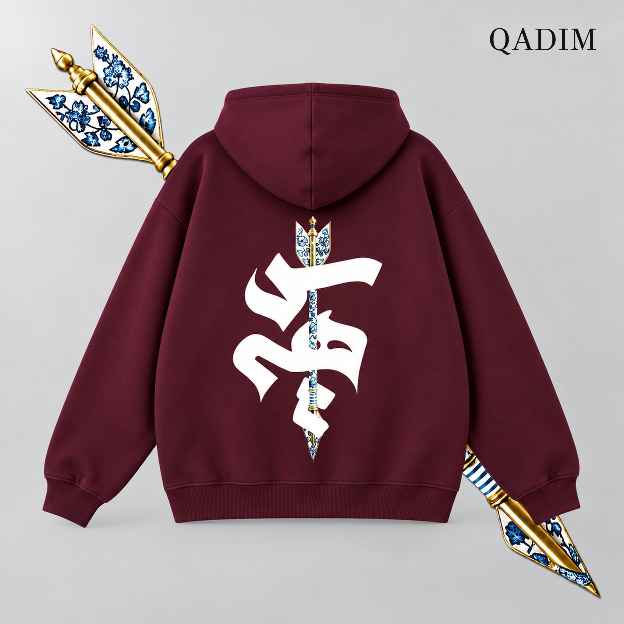 Sahm Hoodie — Burgundy, back