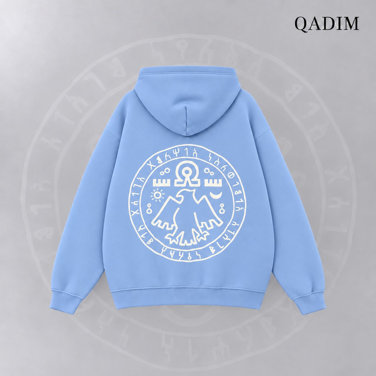 7 Eagles Hoodie — Baby Blue, back