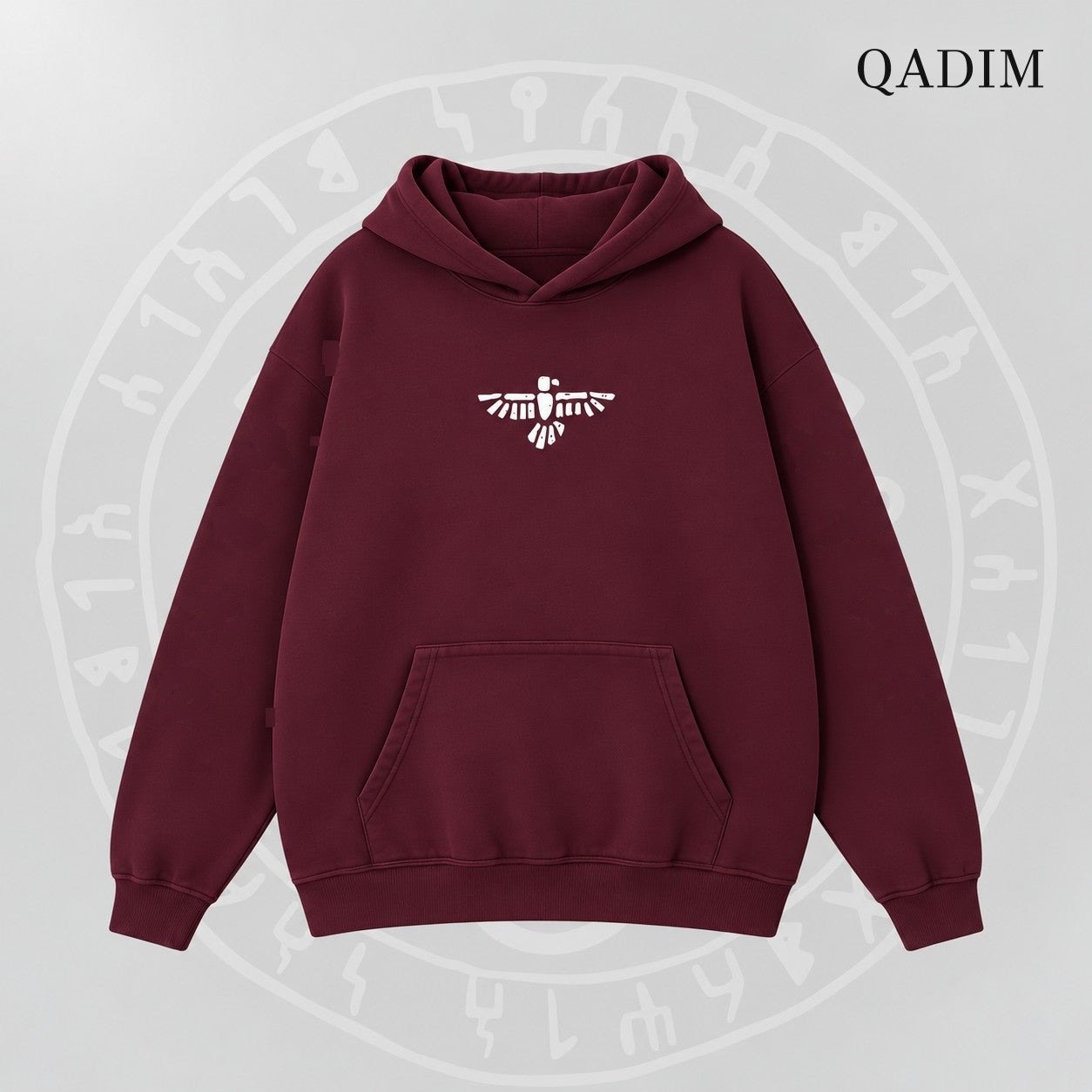 7 Eagles Hoodie — Burgundy, front