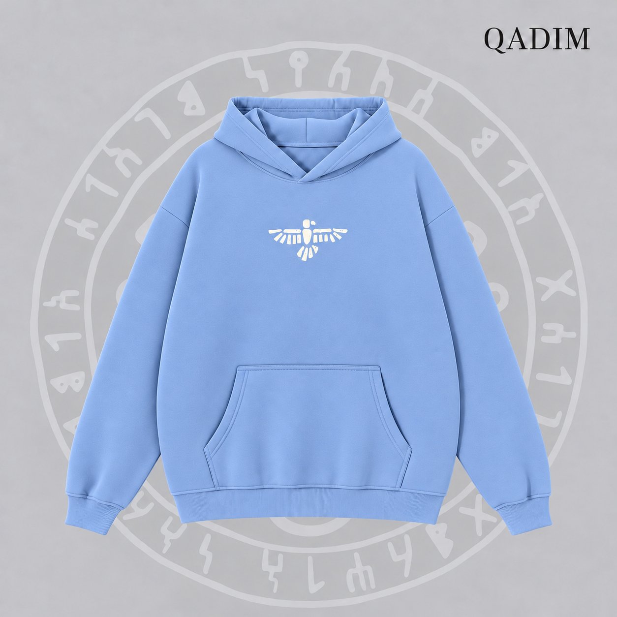 7 Eagles Hoodie — Baby Blue, front