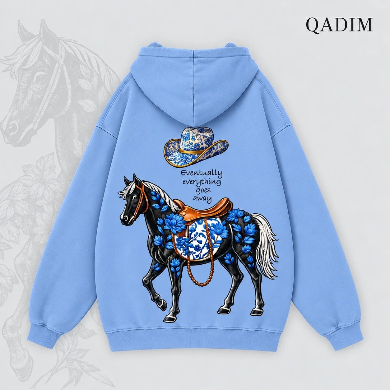 Safar Hoodie — Baby Blue, back