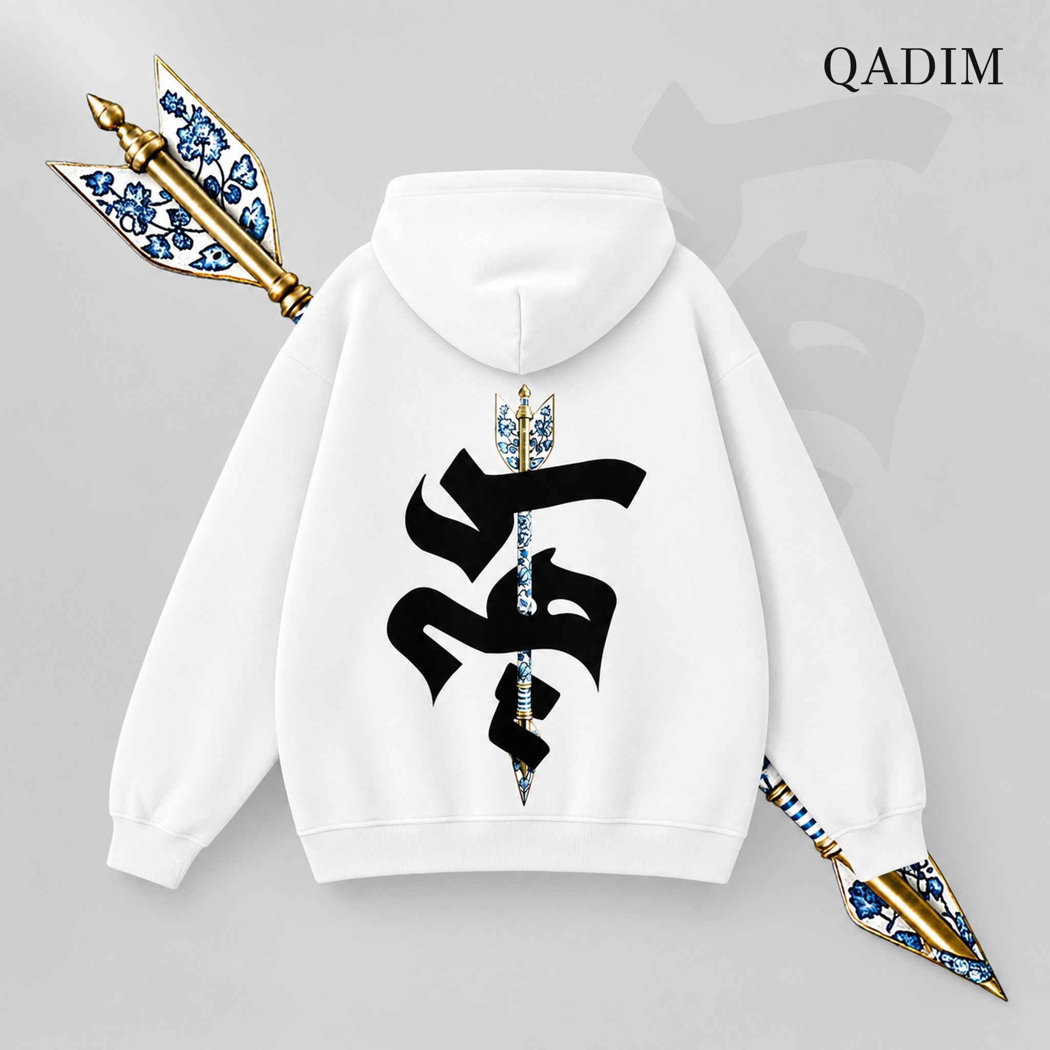 Sahm Hoodie — White, back